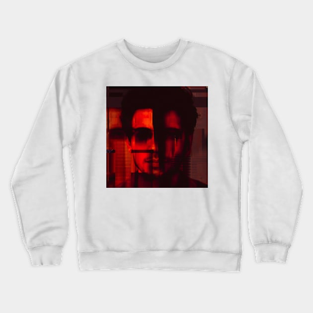 POSSESSED Dark Aesthetic Creepy Halloween Portrait Crewneck Sweatshirt by raspberry-tea